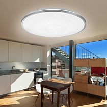 Светильник потолочный светодиодный ЭРА SPB-6 "Chrome" 70Вт 3-6,5К с ДУ