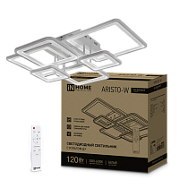 Светильник сд ELEGANT ARISTO-W 120Вт 230В 3000-6500K 8400Лм 685х585х205мм пульт ДУ белый IN HOME Светильник сд ELEGANT ARISTO-W 120Вт 230В 3000-6500K 8400Лм 685х585х205мм пульт ДУ белый IN HOME