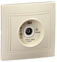 KVARTA Розетка телевизионная проходная РТВ11-ККм крем  IEK