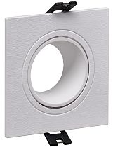 Светильник LIGHTING 4101 встраиваемый под лампу MR16 квадрат пластиковый белый  IEK