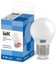 Лампа светодиодная G45 шар 9Вт 230В 6500К E27 IEK Лампа светодиодная G45 шар 9Вт 230В 6500К E27 IEK
