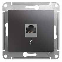 Glossa Графит Розетка телефонная RJ11 Systeme Electric (Schneider Electric)