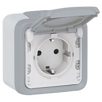 Розетка Legrand Plexo 069733 серый одноместная с заземлением винтовой зажим наружный монтаж 16А в сборе IP55 Legrand Розетка Legrand Plexo 069733 серый одноместная с заземлением винтовой зажим наружный монтаж 16А в сборе IP55 Legrand