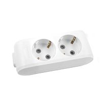 Колодка 2 гнезда с заземлением белая X-TENDIA Panasonic WLTB04202WH