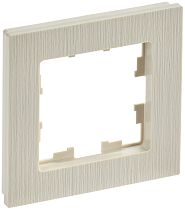 Рамка BRITE одноместная РУ-1-Бр бежевый рифленый  IEK