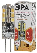 Лампа светодиодная ЭРА STD LED JC-1,5W-12V-SLS-827-G4 капсула теплый свет силикон Лампа светодиодная ЭРА STD LED JC-1,5W-12V-SLS-827-G4 капсула теплый свет силикон