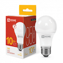 Лампа светодиодная LED-A60-VC 10Вт 230В Е27 3000К 950Лм IN HOME Лампа светодиодная LED-A60-VC 10Вт 230В Е27 3000К 950Лм IN HOME