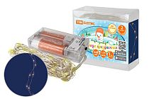 Гирлянда светодиодная "Роса20" 20LED, 2м, 3000К, 2хАА,  TDM