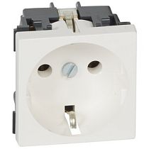 Розетка с заземлением винтовые клеммы два модуля Mosaic Legrand