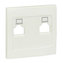 Валенсия лицевая панель розетки RJ-45 2-местная жемчуг EKF PROxima Валенсия лицевая панель розетки RJ-45 2-местная жемчуг EKF PROxima