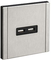 FORTE&PIANO Розетка USB A+A 3,1А FP749M металл никель IEK