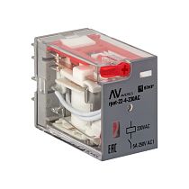 Реле промежуточное с кнопкой и мех. Индикацией RPAt 22/4 5A 230В AC EKF AVERES Реле промежуточное с кнопкой и мех. Индикацией RPAt 22/4 5A 230В AC EKF AVERES