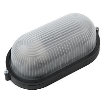 Светильник под лампу ЖКХ НБП/НПП 1401 овал черный без реш. General GCF-O-E27-60-IP65