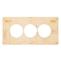 Шаблон для подрозетников c 3 отв. диам. 68 мм EKF Expert Шаблон для подрозетников c 3 отв. диам. 68 мм EKF Expert