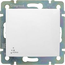 VALENA Выключатель 1-клавишный проходной схема 6 10А IP44 безвинтовое крепление белый