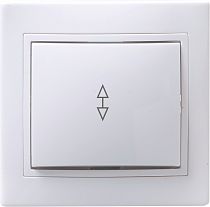 Выключатель проходной одноклавишный СП Кварта 10А IP20 ВСп10-1-0-КБ белый  IEK