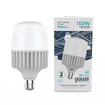 Лампа светодиодная Gauss Elementary T160 100Вт 9500lm 4000K E40 Лампа светодиодная Gauss Elementary T160 100Вт 9500lm 4000K E40