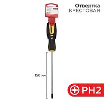 Отвертка крестовая PH2х150мм, двухкомпонентная рукоятка REXANT Отвертка крестовая PH2х150мм, двухкомпонентная рукоятка REXANT
