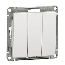 Wessen 59 Белый Выключатель 3 клавишный  10АХ Systeme Electric (Schneider Electric)