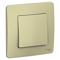 Blanca скрытая установка Бежевый Выключатель 1 клавишный (cх.1), 10А Systeme Electric (Schneider Electric)