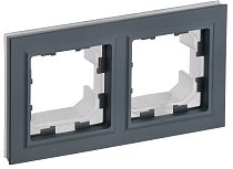 BRITE Рамка 2-местная IP44 РУ-2-БрГ-44 графит  IEK