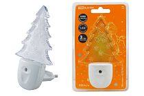Ночник "Елочка"  с датчиком  света, светодиодный, 0.3 Вт  220 В   TDM