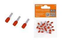 Наконечник-гильза Е1508 1,5мм2 с изолированным фланцем (20шт)  TDM