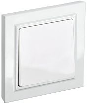 BRITE Выключатель 1-клавишный 10А в сборе ВСР10-1-0-БрБ белый  IEK