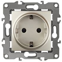 Розетка ЭРА 12 12-2101-04 16А 250В шампань с заземлением