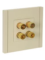 FORTE&PIANO Аудиорозетка 4-местная FP439 ваниль IEK