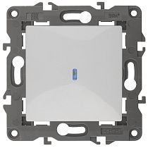 Выключатель ЭРА Elegance 14-1102-01 10А 250В белый одноклавишный с подсветкой