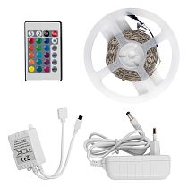 Лента светодиодная GLS-5050-30-7.2-12-IP20-PRO-RGB-5-KIT готовый комплект 5м с адаптером и IR контроллером