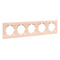 Валенсия рамка 5-местная кремовая EKF PROxima