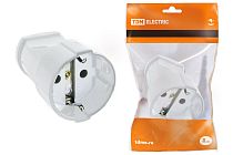 Кабельная розетка 2П+З 16А 250B белая  TDM Кабельная розетка 2П+З 16А 250B белая  TDM