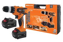 Дрель-шуруповерт акк. ДША-18-ЛК1-У 18 В, 2 А*ч Li-Ion 2 шт, 32 Нм, 0-1400 об/мин, кейс, "Рубин"  TDM