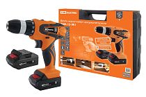 Дрель-шуруповерт акк. ДША-12-ЛК1 12 В, 1,3 А*ч Li-Ion 2 шт, 22 Нм, 0-1350 об/мин, кейс, "Гранит"  TDM