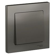 AtlasDesign Сталь Выключатель 1 клавишный. сх.1, 10АХ, (в сборе с рамкой) Systeme Electric (Schneider Electric)