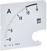 Шкала сменная для амперметра Э47 15/5А класс точности 1,5 96х96мм  IEK