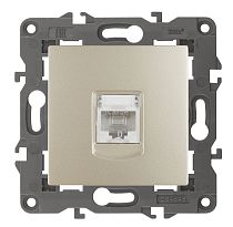 Розетка ЭРА Elegance 14-3107-04 шампань RJ45 Розетка ЭРА Elegance 14-3107-04 шампань RJ45