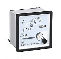 Амперметр аналоговый 200/5А AC 96х96мм КТ 1,5 трансформаторное подключение DEKraft Амперметр аналоговый 200/5А AC 96х96мм КТ 1,5 трансформаторное подключение DEKraft