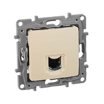 ETIKA Розетка компьютерная RJ45 категория 6 UTP слоновая кость ETIKA Розетка компьютерная RJ45 категория 6 UTP слоновая кость