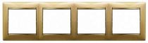 VALENA DIY Рамка 4-местная золото матовое