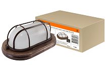 Светильник ЖКХ НПБ1402 венге овал с реш. 60Вт IP54  TDM