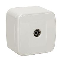 Минск Розетка TV 1-местная ОП 75Ом  5-862МГц белая  EKF Basic Минск Розетка TV 1-местная ОП 75Ом  5-862МГц белая  EKF Basic