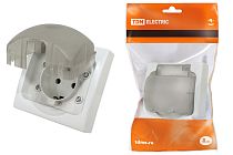 Розетка 2П+З скрытой установки IP54 16А "Вуокса"  TDM