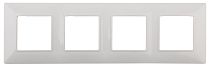 Рамка ЭРА Elegance 14-5004-01 для выключателей и розеток четверная пластик белый