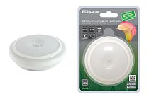 Светильник накладной светодиодный 80х80 0,5 Вт, 3хААА, дат. движ. и освещ.,  TDM