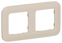 FLITE Рамка 2-местная РУ-2-А-ФлЛ льняной IEK