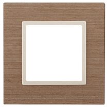 Рамка ЭРА Elegance 14-5301-07 для выключателей и розеток одиночная дерево ясень