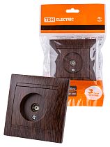 Розетка телевизионная простая (0-2400МГц, "мама") венге "Лама"  TDM